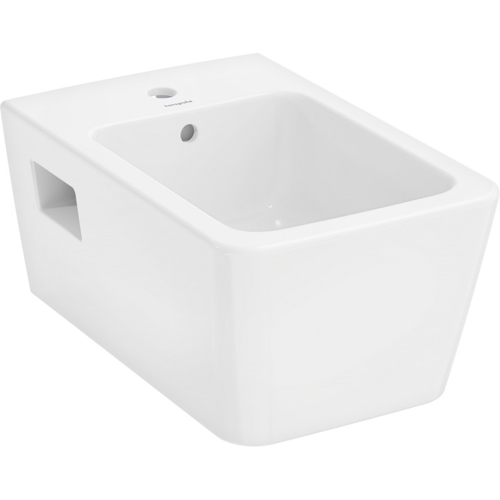 HG EluPura Original Q Bidet wiszący 540 z otworem na baterię, z przelewem, SmartClean, Biały