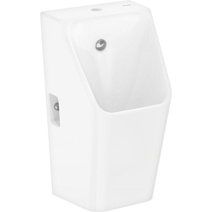 HG EluPura Original Q Pisuar z zasilaniem od góry, odpływ z tyłu, bezkołnierzowy, SmartClean, Biały