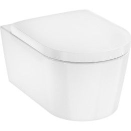 HG EluPura S Miska wisząca WC 540, AquaHelix Flush, SmartClean z deską WC, SoftClose, QuickRelease, Biały