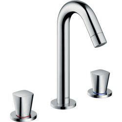 Hansgrohe Logis 3-otworowa bateria umywalkowa 150 z kompletem odpływowym z cięgłem, Chrom