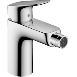 Hansgrohe Logis Jednouchwytowa bateria bidetowa 100 z kompletem odpływowym z cięgłem, Chrom