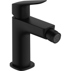 Hansgrohe Logis Jednouchwytowa bateria bidetowa 110 Fine z kompletem odpływowym z cięgłem, Czarny Matowy