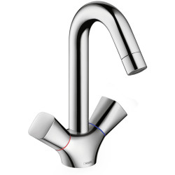 Hansgrohe Logis 2-uchwytowa bateria umywalkowa 150 z kompletem odpływowym z cięgłem, Chrom