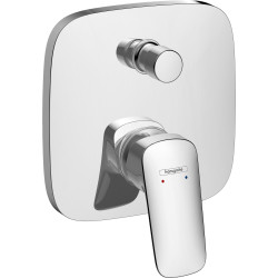 Hansgrohe Logis Jednouchwytowa bateria wannowa zgodna z normą EN 1717, podtynkowa do iBox universal, Chrom