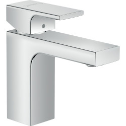 Hansgrohe Vernis Shape Jednouchwytowa bateria umywalkowa 100 z odizolowanym kanałem wody i kompletem odpływowym z cięgłem, Chrom