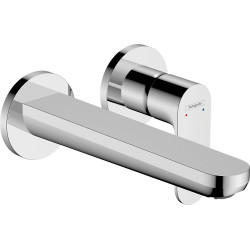 Hansgrohe Rebris S Jednouchwytowa bateria umywalkowa z wylewką 20 cm, ścienna, podtynkowa, Chrom