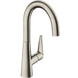 HG Talis M51 Jednouchwytowa bateria kuchenna 220, 1jet, Stal Szlachetna Finish