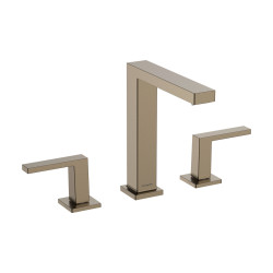 Hansgrohe Tecturis E 3-otworowa bateria umywalkowa 150 EcoSmart+ z kompletem odpływowym Push-Open, Brąz Szczotkowany