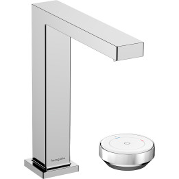 HG Tecturis E 2-otworowa bateria umywalkowa 150 CoolStart Ecosmart+ z niezamykanym kompletem odpływ., Chrom