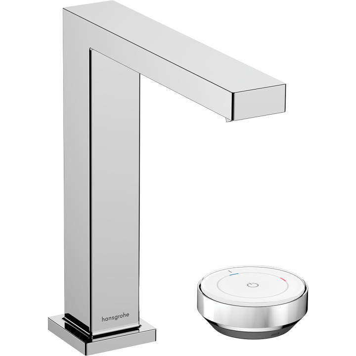 HG Tecturis E 2-otworowa bateria umywalkowa 150 CoolStart Ecosmart+ z niezamykanym kompletem odpływ., Chrom