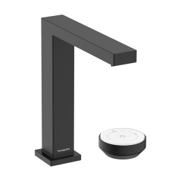 HG Tecturis E 2-otworowa bateria umywalkowa 150 CoolStart Ecosmart+ z niezamykanym kompletem odpływ., Czarny Matowy