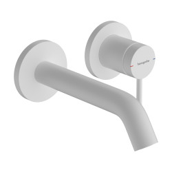 Hansgrohe Tecturis S Jednouchwytowa bateria umywalkowa EcoSmart+ z wylewką 16,5 cm, ścienna, podtynkowa, Biały Matowy