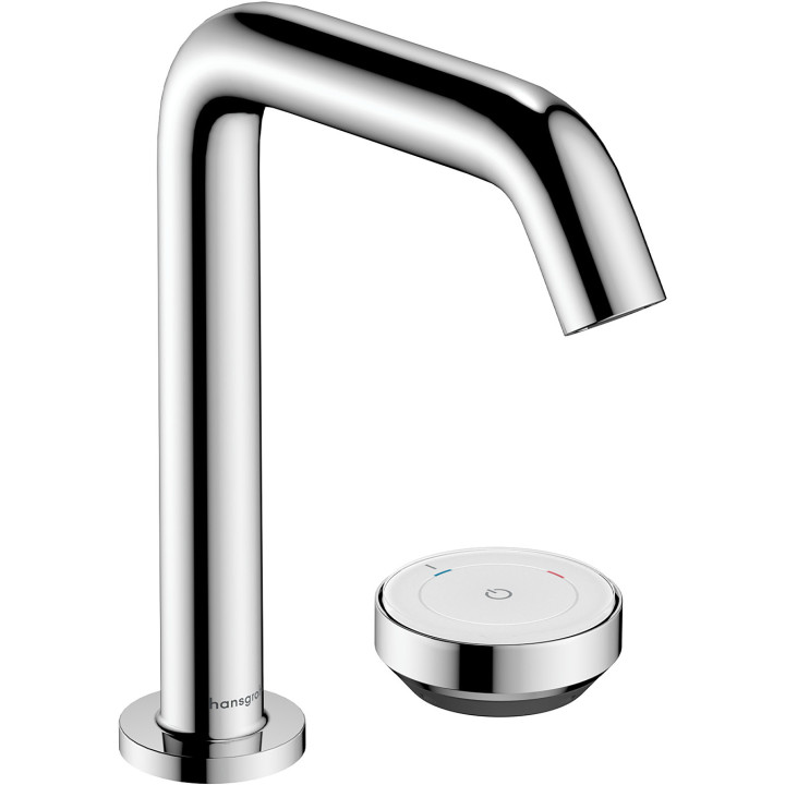 HG Tecturis S 2-otworowa bateria umywalkowa 150 CoolStart Ecosmart+ z niezamykanym kpl. odpływowym, Chrom