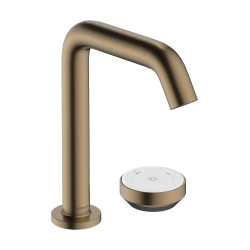 Hansgrohe Tecturis S 2-otworowa bateria umywalkowa 150 CoolStart Ecosmart+ z niezamykanym kpl. odpływowym, Brąz Szczotkowany