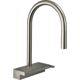 HG Aquno Select M81 Jednouchwytowa bateria kuchenna 170, wyciągana wylewka, 3jet, Stal Szlachetna Finish