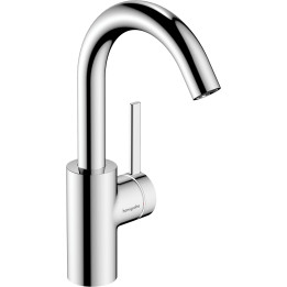 HG Zesis S Jednouchwytowa bateria umywalkowa 210 CoolStart z obrotową wylewką i kompletem odpływowym z cięgłem, Chrom
