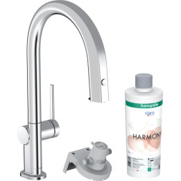 HG Aqittura M91 FilterSystem 210 1jet z wyciąganą wylewką, sBox, zestaw startowy, Chrom