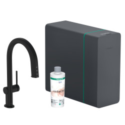 HG Aqittura M91 SodaSystem 210, wyciągana wylewka, 1jet, sBox, Czarny Matowy