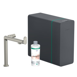 Hansgrohe Aqittura M91 SodaSystem 240, 1jet, Stal Szlachetna Finish