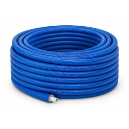 F-COMFORT Rura PERTII/AL./PERTII multilayer26x3mm, w izolacji,niebieska.9mm,klasa ogniowa ELS1d0 -kręgi 50m (1szt-1zwój)