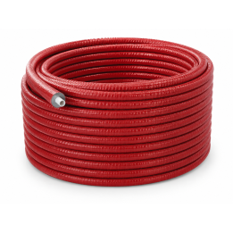 F-COMFORT Rura PERTII/AL./PERTII multilayer32x3mm, w izolacji,czerwona.9mm,klasa ogniowa ELS1d0 -kręgi 25m (1szt-1zwój)