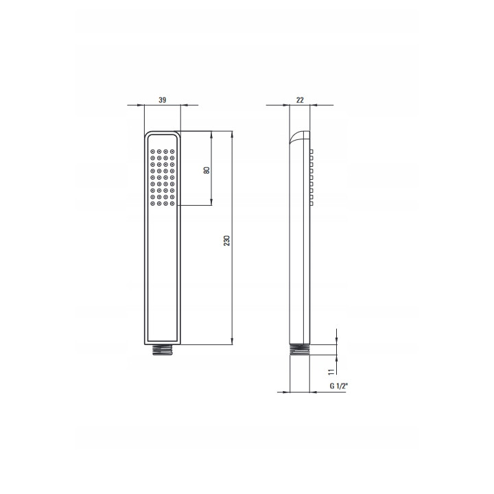 BATERIA WANNOWA 3-OTWOROWA STAŁA BIANCO HIACYNT BQH A13M