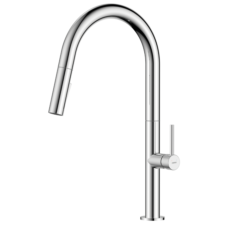 LIQUID bateria zlewozmywakowa z wyciąganą wylewką 2-funkcyjna, chrom