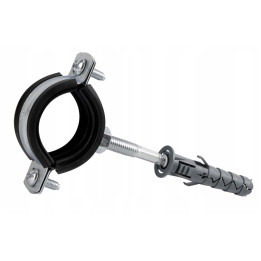 UCHWYT Z GUMĄ DO RUR OBEJMA METALOWA STALOWA 3/4" CALA POJEDYNCZA 25-29 MM