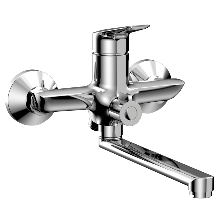 THEMIS bateria wannowa z wylewką 250mm, bez zestawu natryskowego, chrom