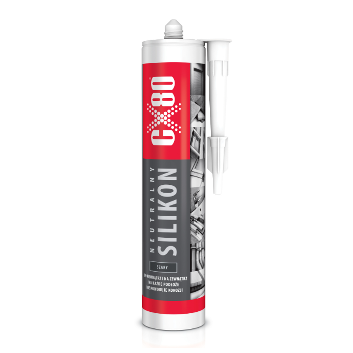 SILIKON NEUTRALNY 300ML CX80 szary