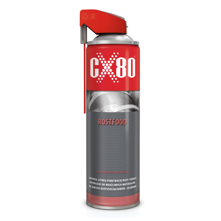 ROSTFOOD CX80 odrdzewiacz DLA BRANŻY SPOŻYWCZEJ 500ML DUOSPRAY NSF 3H, H1