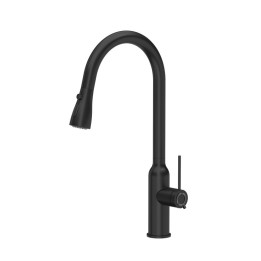 Bateria kuchenna JESSICA - stalowa, pure carbon, obrotowa, wyciągana wylewka, z prysznicem, Quadron