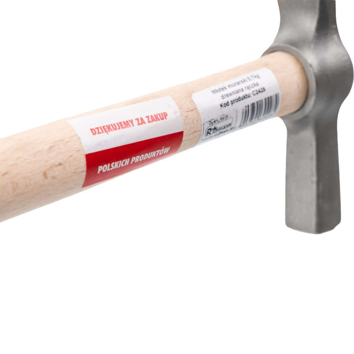 MŁOTEK MURARSKI 0,7 KG DREWNIANA RĄCZKA PL