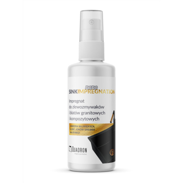 nano SINK IMPREGNATION (100 ml) - impregnat do zlewozmywaków i blatów granitowych i kompozytowych z jonami srebra, Quadron