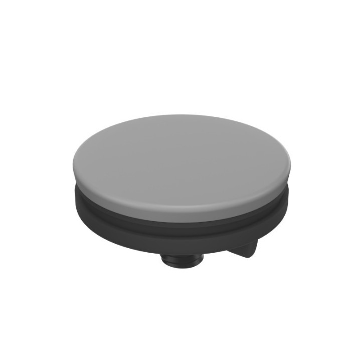Zaślepka do otworu pod baterię silver stone, płaska bez logo