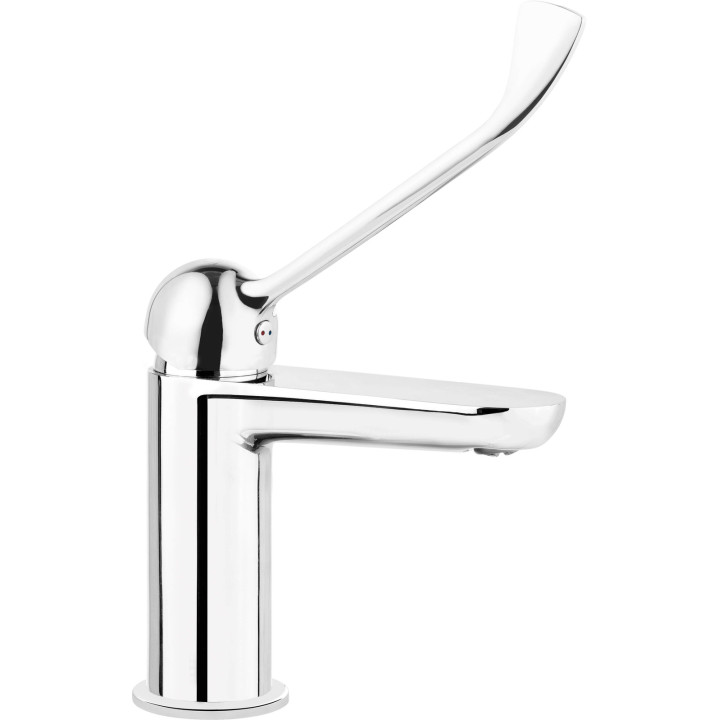 Bateria umywalkowa z ograniczeniem temperatury stała chrom Alpinia BGAH020C