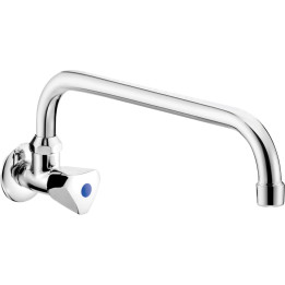 Bateria umywalkowa ścienna do wody zimnej lub zmieszanej obrotowa chrom BEZ 051L