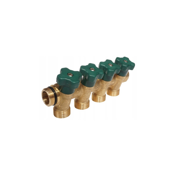Rozdzielacz mosiężny do wody pitnej 4 obwody 3/4" Herz 2853004