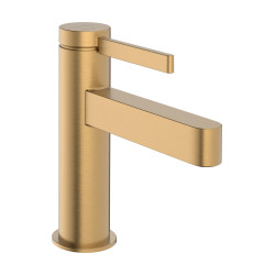 Hansgrohe Finoris Jednouchwytowa bateria umywalkowa 100 CoolStart z kompletem odpływowym Push-Open, Brąz Szczotkowany
