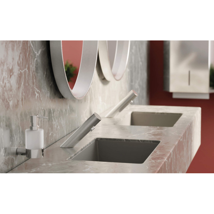 BATERIA UMYWALKOWA BEZDOTYKOWA Z REGULACJĄ TEMPERATURY - 4XAA STAL BQR F29R