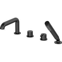 BATERIA WANNOWA 4-OTWOROWA Z ZESTAWEM PRYSZNICOWYM NERO BQS N14M