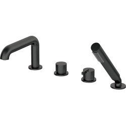 BATERIA WANNOWA 4-OTWOROWA Z ZESTAWEM PRYSZNICOWYM NERO BQS N14M