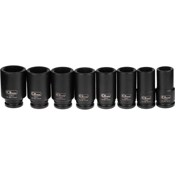 ZESTAW NASADEK UDAR. DŁUGICH 3/4' 24-41 MM 8 ELEM.