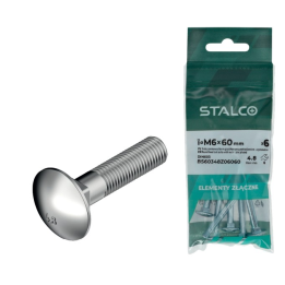 Śruba zamkowa DIN 603 kl. 4.8 ocynk M6 × 60 mm Stalco