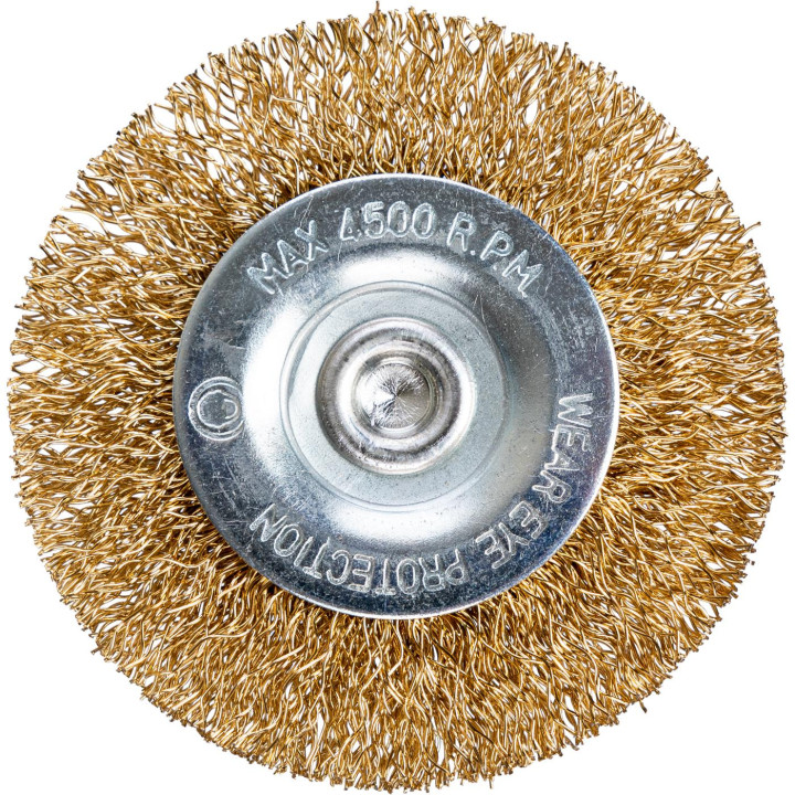 Szczotka tarczowa do wiertarki 63 mm mosiądzowana trzpień 30 mm
