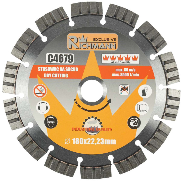 TARCZA DIAM. DO BETONU ZBROJONEGO 180 MM