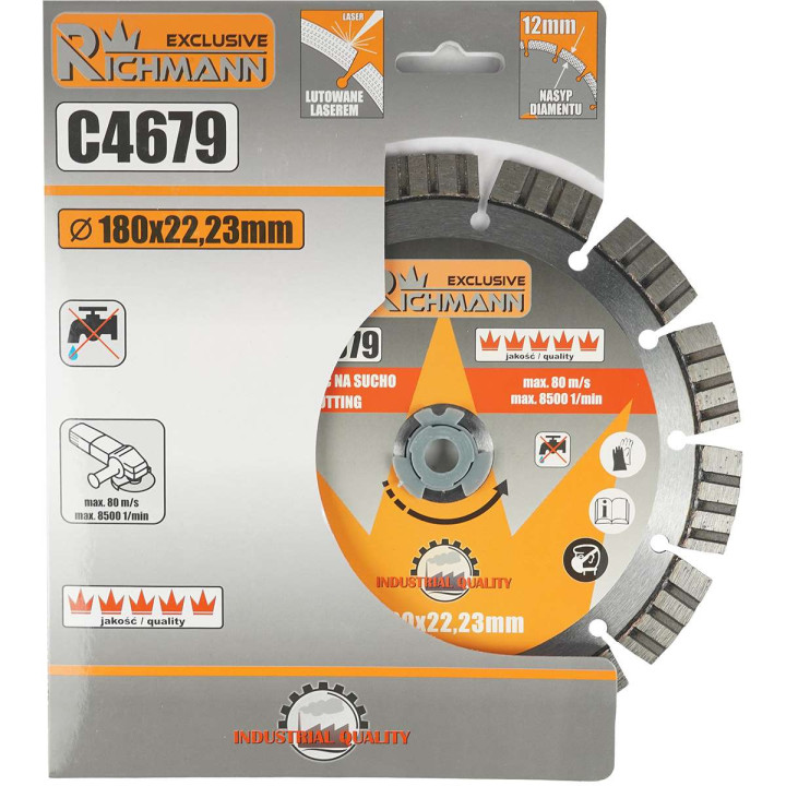 TARCZA DIAM. DO BETONU ZBROJONEGO 180 MM