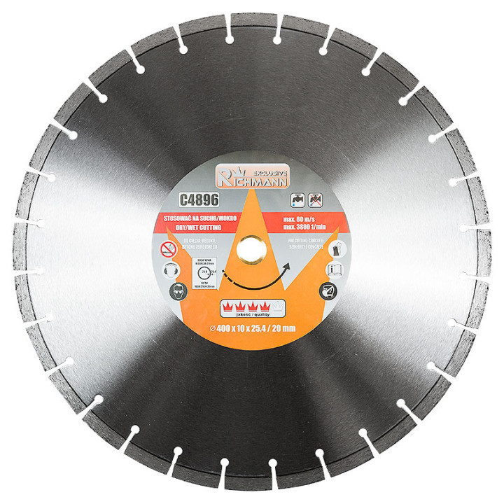 TARCZA DIAM. 400x25,4/20 MM DO CIĘCIA BETONU