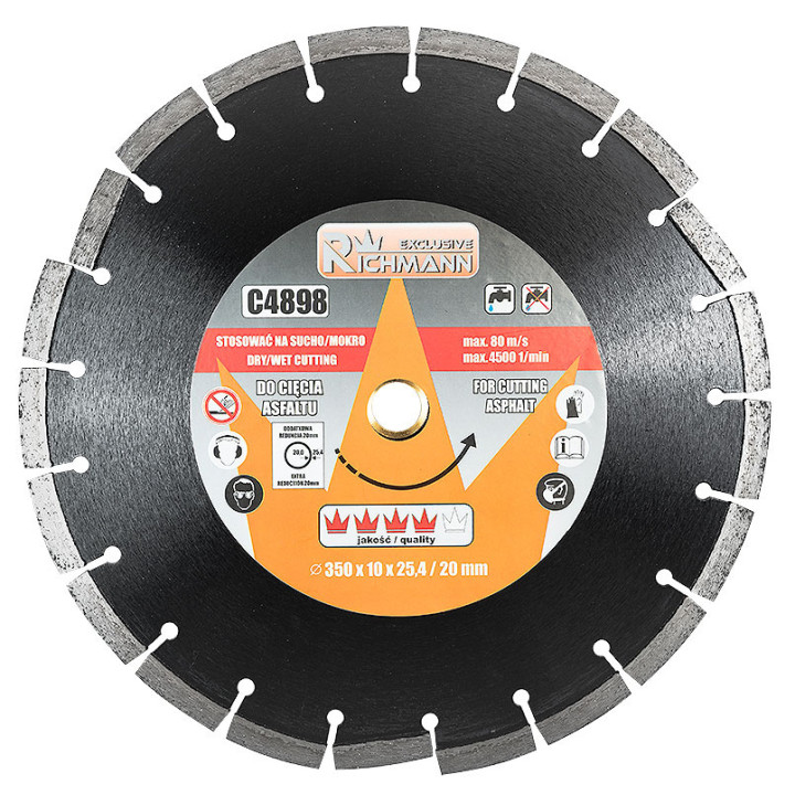 TARCZA DIAM. 350x25,4/20 MM DO CIĘCIA ASFALTU