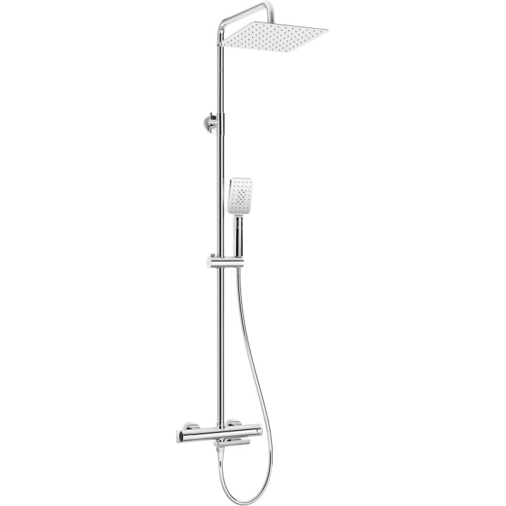DESZCZOWNICA Z BATERIĄ WANNOWĄ TERMOSTATYCZNĄ SKŁADANA CHROM THERM NAC 01HT